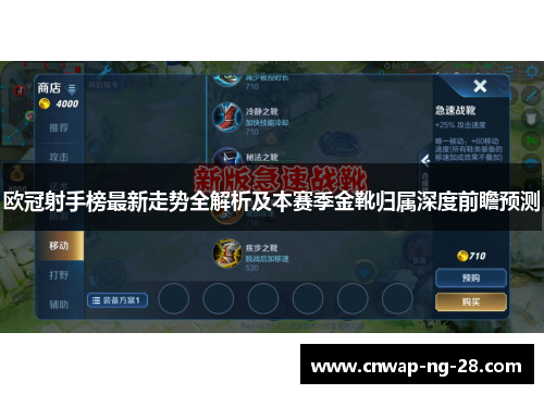 欧冠射手榜最新走势全解析及本赛季金靴归属深度前瞻预测